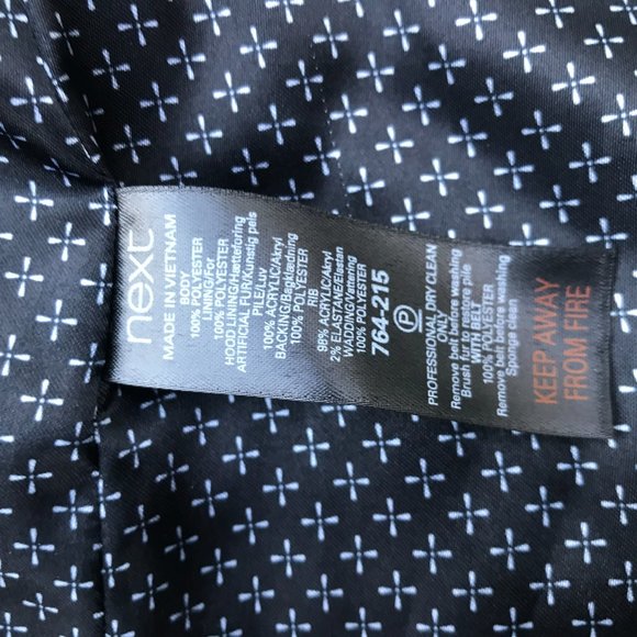 Next Women Jacket Black Faux Fur Winter Charcoal H - Picture 13 of 13